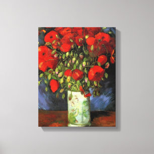 Impressão Em Tela Vincent Willem van Gogh - Vase com Papa Vermelho
