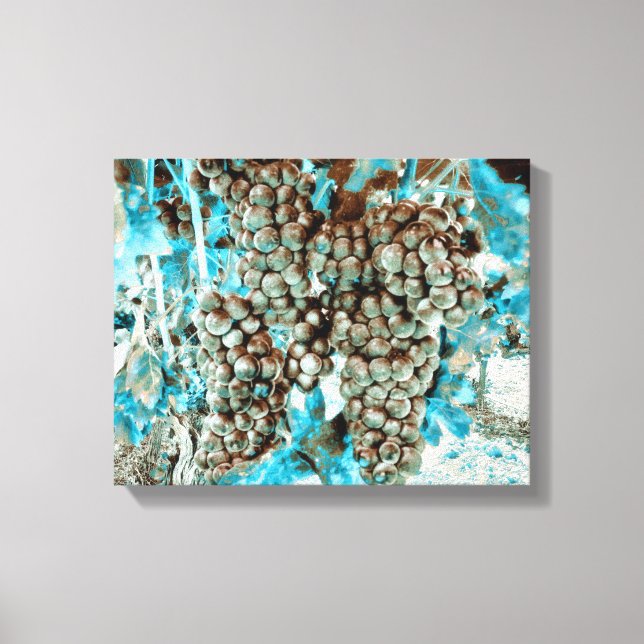 Impressão Em Tela *~* Vineyard Grape AR21 Blue Wine Cellar (Frente)