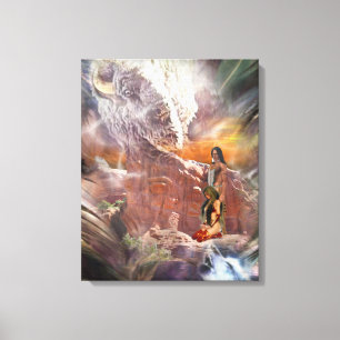 Impressão Em Tela Vinheta Noturna Americana Embalada