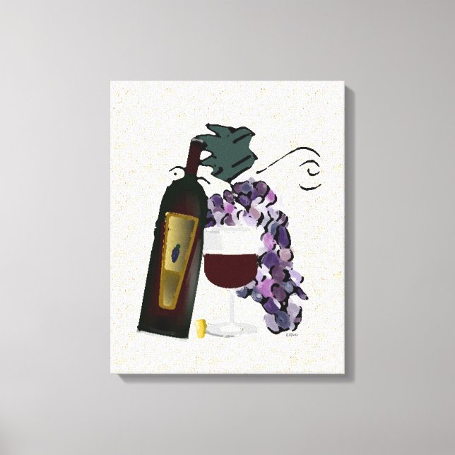 Impressão Em Tela Vinho tinto (Frente)