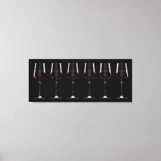 Impressão Em Tela Vinhos com vinho tinto em preto
