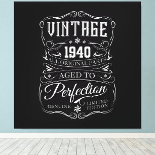 Impressão Em Tela Vintage 1940