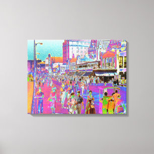 Impressão Em Tela Vintage 50 Atlantic City Boardwalk - Parte Retroat