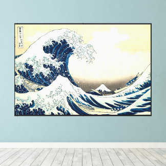 Impressão Em Tela Vintage A Grande Onda de Kanagawa
