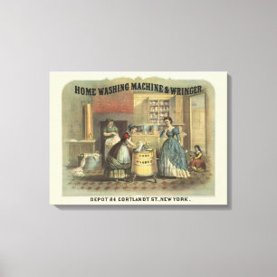 Impressão Em Tela Vintage Ad Para Máquinas De Lavar Em Casa E Wringe
