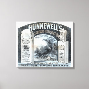Impressão Em Tela Vintage Ad Para Preparações Padrão De Hunnewells