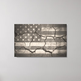 Impressão Em Tela Vintage American Flag Wall