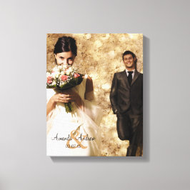 Impressão Em Tela Vintage Ampersand Wedding Photo Keepsasait