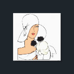 Impressão Em Tela Vintage Art Deco Mulher com Flores Vestindo Chapéu<br><div class="desc">Vintage Art Deco Woman com Flores Vestindo Hat C ========= Convites e acessórios personalizáveis com uma imagem estilizada de arte vintage de uma 1920 em moda - mulher dos anos 30 vestindo um chapéu grande segurando flores. Você pode personalizar esses produtos facilmente adicionando campos de texto, removendo campos de texto...</div>