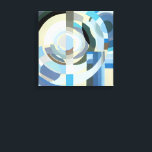 Impressão Em Tela Vintage Art Deco Pochoir Jazz Formas Geométricas<br><div class="desc">Ilustração Vintage art deco jazz pochoir geométrico wallpaper, de Edouard Benedictus. Pocorir é uma técnica de estêncil comum em quadros de surrealismo. Um design elegante e cúbico com círculos, polígonos, formas geométricas em cores legal ou frias de diferentes tons de azul da luz ao escuro. Um design moderno e sofisticado...</div>