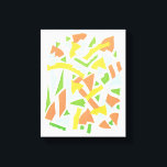 Impressão Em Tela Vintage Art Deco Pochoir Jazz Formas Geométricas<br><div class="desc">Ilustração Vintage art deco jazz pochoir wallpaper padrão por Serge Gladky, da Nouvelles Composition Decoratives, Paris, 1929. Pocorir é uma técnica de estêncil comum em quadros de surrealismo. Um design elegante e cúbico, com retângulos, triângulos, formas geométricas e cores em cores de jardim de primavera pálidas de laranja, verde, amarelo...</div>