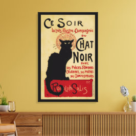Impressão Em Tela Vintage Art Nouveau, Ce Soir Chat Noir Black Cat
