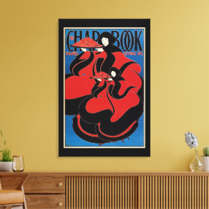 Impressão Em Tela Vintage Art Nouveau Chap Book Ação de Graças