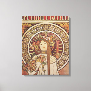 Impressão Em Tela Vintage Art Nouveau Mucha Trappestine Poster