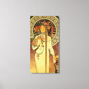 Impressão Em Tela Vintage Art Nouveau Mucha Trappestine Poster