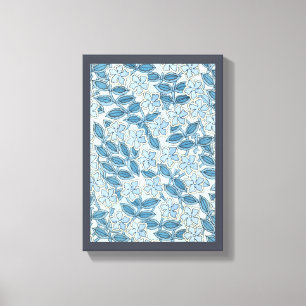 Impressão Em Tela Vintage Art Nouveau Periwinkle Flowers em um Jardi