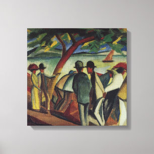 Impressão Em Tela Vintage August Macke Walkers No Lago