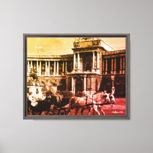 Impressão Em Tela Vintage Áustria Viena Palácio Hofburg
