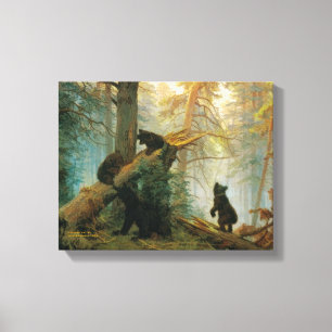 Impressão Em Tela Vintage Bear Cubs por Ivan Shishkin