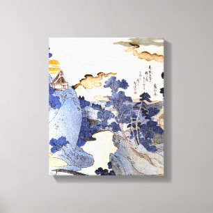 Impressão Em Tela Vintage Blue Art Woodblock Ukiyo-E