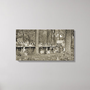 Impressão Em Tela Vintage Boy Scout Troop Camping Foto de 1920