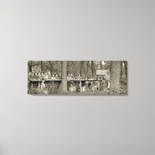 Impressão Em Tela Vintage Boy Scout Troop Camping Foto de 1920