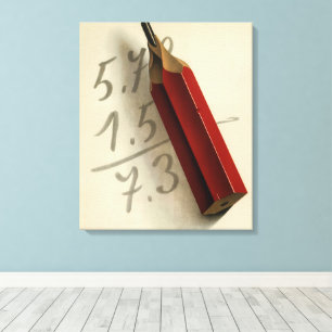 Impressão Em Tela Vintage Business, Equação de Matemática com Lá