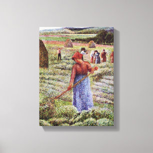 Impressão Em Tela Vintage Camille Pissarro Hay em Eragny