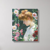 Vintage Charles Courtney Curran Lotus Lily Canva
