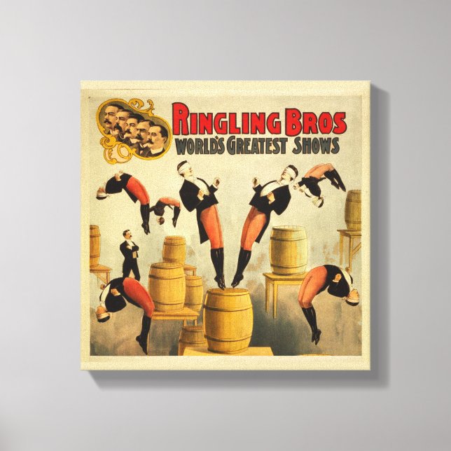 Impressão Em Tela Vintage Circus Sideshow Poster (Frente)
