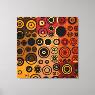 Impressão Em Tela Vintage Colorous Anos 50 Abstrato Art