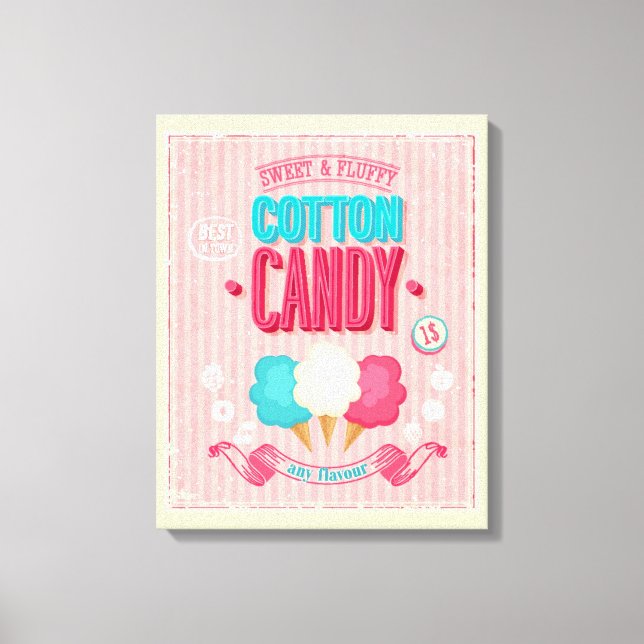 Impressão Em Tela Vintage Cotton Candy Poster (Frente)