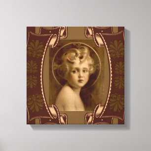 Impressão Em Tela Vintage Criança Cristo Jesus A Luz do Mundo