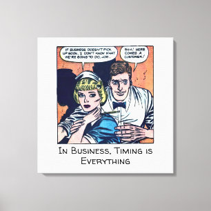 Impressão Em Tela Vintage Diner Scene de 1950 Histórias em quadrinho