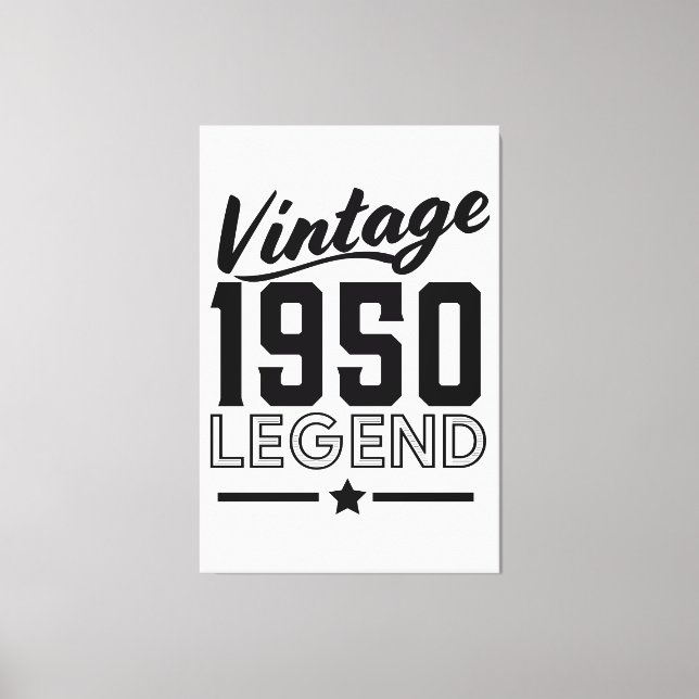 Impressão em tela vintage dos anos 1950 (Frente)
