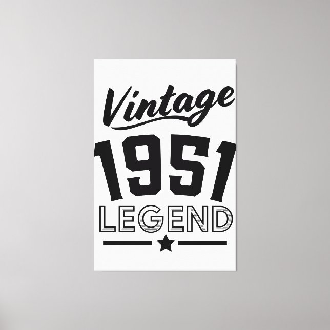 Impressão em tela vintage dos anos 1950 (Frente)