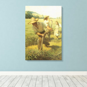 Impressão Em Tela Vintage Farmers, de volta à Fazenda pelo NC Wyeth