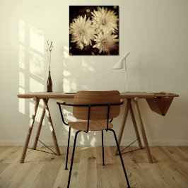 Impressão Em Tela Vintage Floral