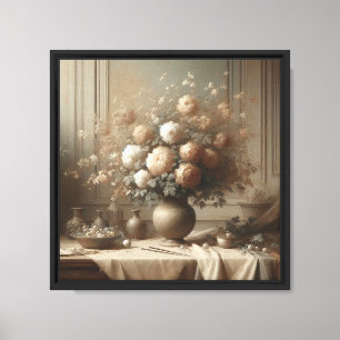 Impressão Em Tela Vintage Floral Stress Life Painting