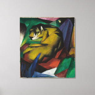 Impressão Em Tela Vintage Franz Marc O Tigre