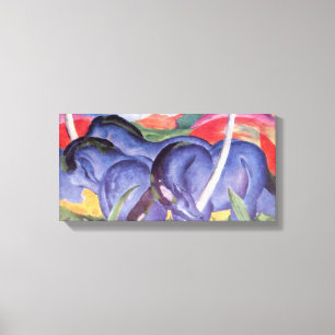 Impressão Em Tela Vintage Franz Marc Os Grandes Cavalos Azuis
