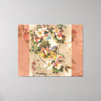 Vintage Happy Birthday Card Trabalho de arte