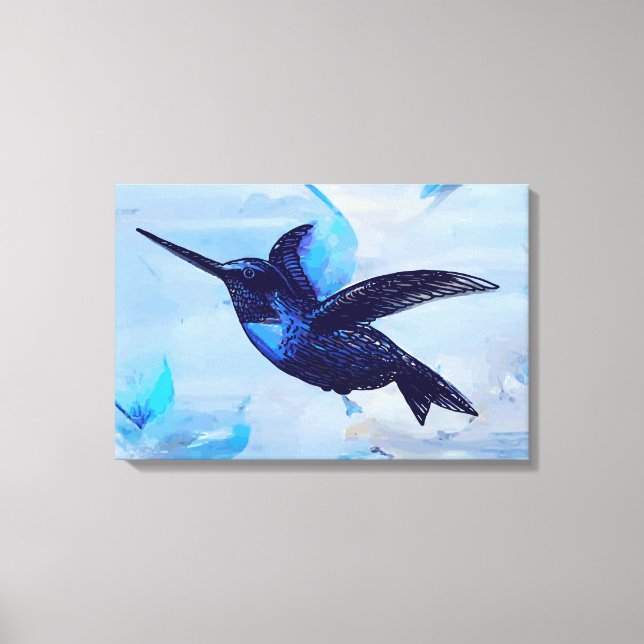 Impressão Em Tela Vintage Hummingbird (Frente)