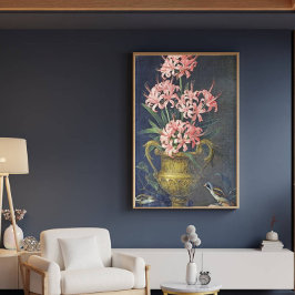 Impressão Em Tela Vintage Jakob Bogdani Vase de flores