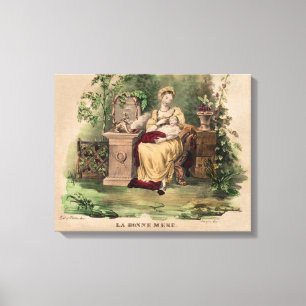 Impressão Em Tela Vintage La Bonne Mere (A Boa Mãe), Restaurada