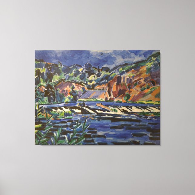 Impressão Em Tela Vintage Landscape Sazava (Frente)