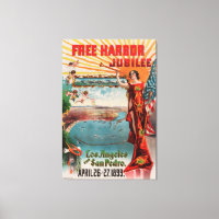 Vintage Los Angeles California America Poster Canv