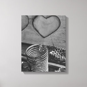 Impressão Em Tela Vintage Love Black and White