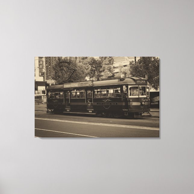 Impressão Em Tela Vintage Melbourne (Frente)