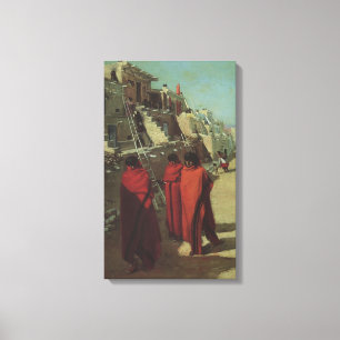 Impressão Em Tela Vintage Native American, Hopi Pueblo por Louis Aki